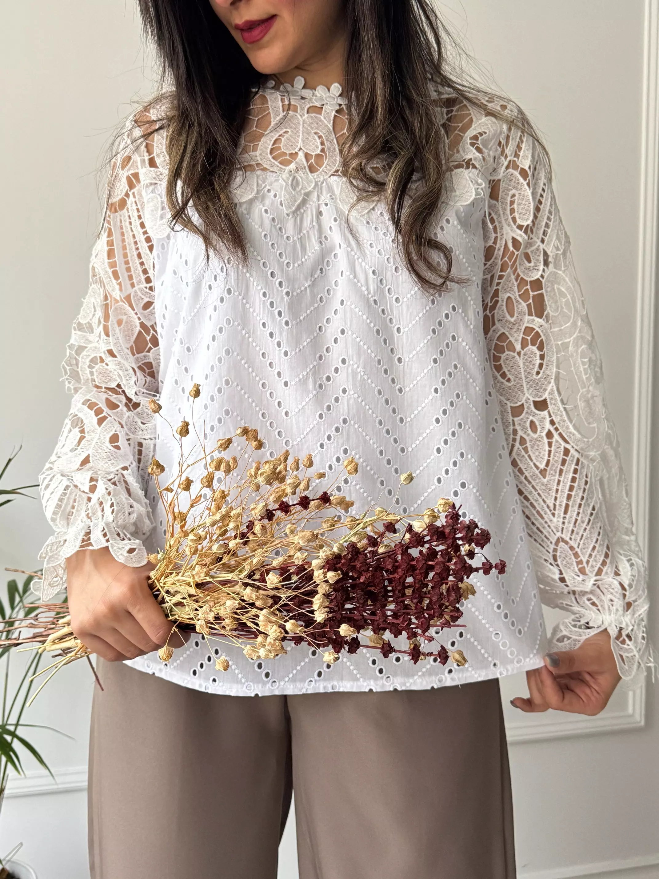 شومیز خامه دوزی گلسا